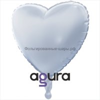 Шар надувной Сердце 18' / Белый